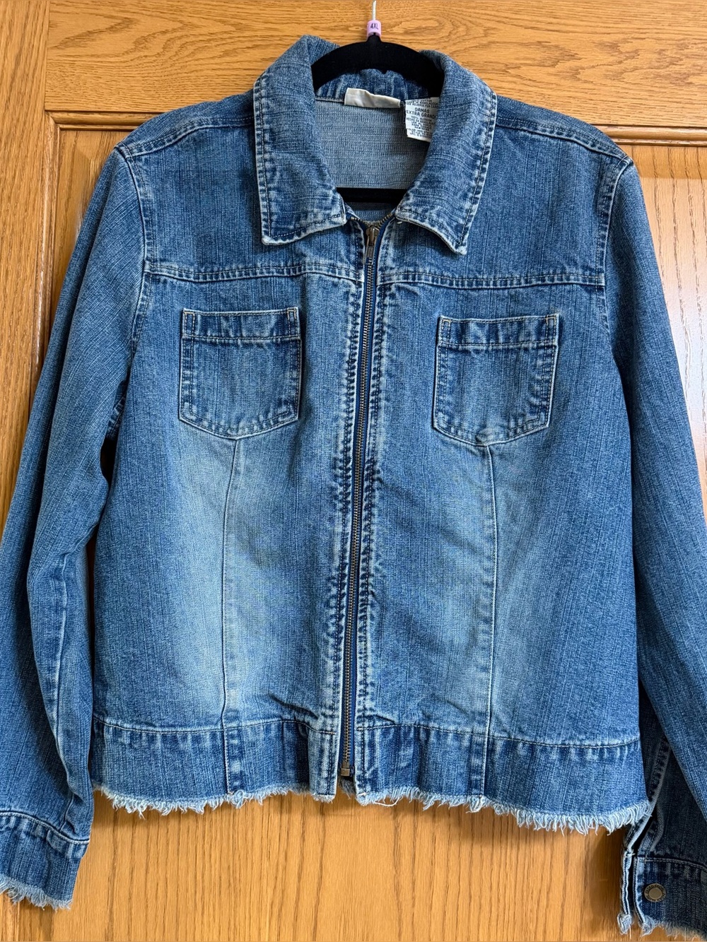 Vintage Faded Glory Zip-Up Denim Jacket Y2K 90s